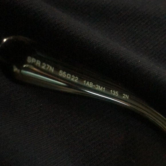 PRADA SUNGLASSES SPR 27N 55 22 1AB-3M1 135 2N BLACK MINIMAL BAROQUE - Picture 11 of 11